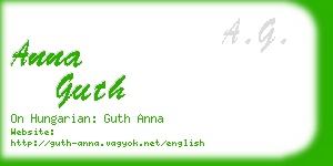 anna guth business card